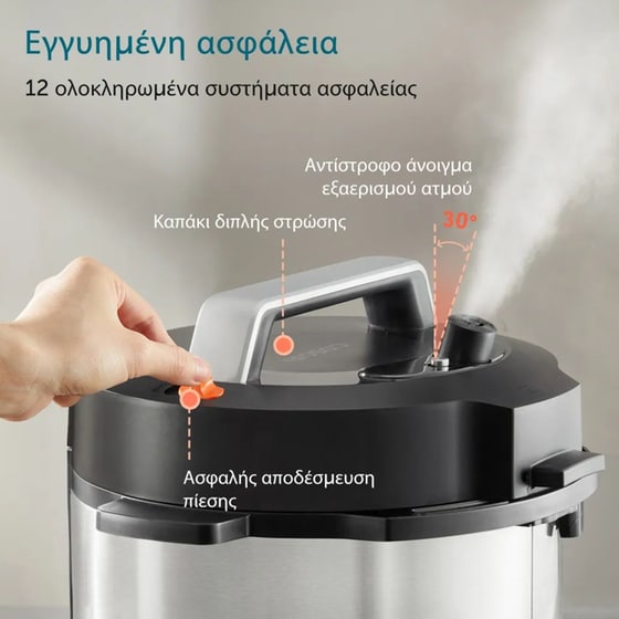 Πολυμάγειρας COSORI CMC-CO601-SEU 1100 W 5.7 L Μαύρο/Ασημί image 5