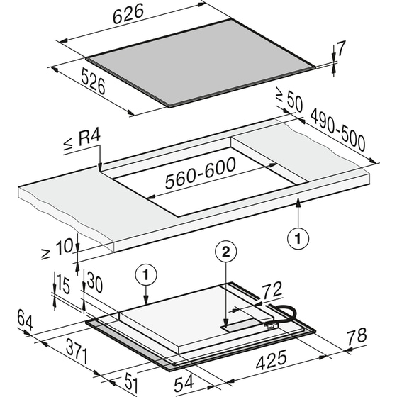 MIELE KM8462 FR 62.6 cm Μαύρο Εστία Επαγωγική Αυτόνομη image 4
