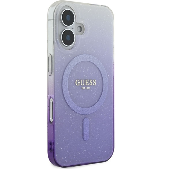 Θήκη Apple Iphone 16 - Guess glitter Gradient - Μωβ image 3