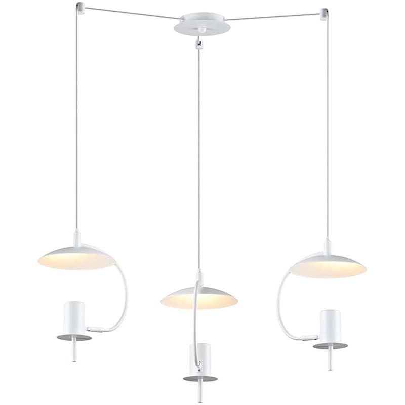 Φωτιστικό Οροφής Τρίφωτο Aca Parachute Zm933p60w Μεταλλικό - Λευκό