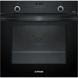 PITSOS PH33M46B2 71 Lt Μαύρο Εντοιχιζόμενος Φούρνος Άνω Πάγκου