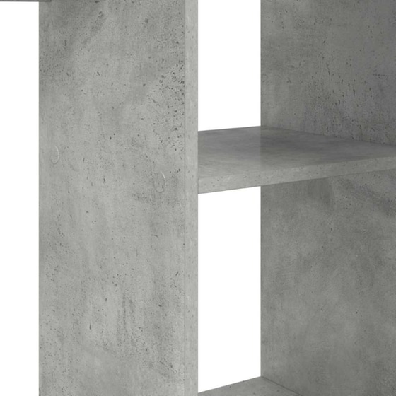 Γραφείο VidaXL από Επεξεργασμένο Ξύλο 142x102x73 cm - Γκρι Σκυροδέματος image 6