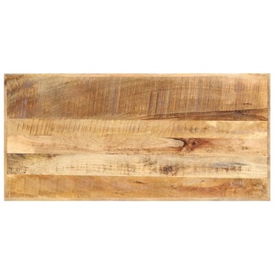 Τραπέζι Μπαρ Vidaxl από Ακατέργαστο Ξύλο Μάνγκο 120x58x107 cm - Μαύρο/Καφέ image 4