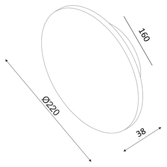 Απλίκα Τοίχου Led Aca Eclipse Zm1710ledwdw Ξύλινη 22x3.8x22 cm - Καφέ image 2