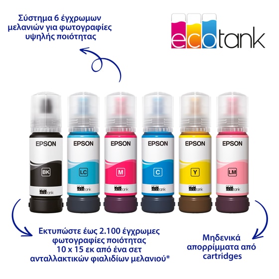 Epson EcoTank L8050 Έγχρωμος Φωτογραφικός Εκτυπωτής Inkjet A4 με WiFi (C11CK37402) image 3