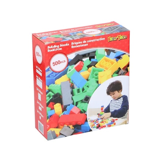 Σετ Τουβλάκια 500 Κομμάτια Σε Διάφορα Σχήματα Και Χρώματα, Eddy Toys Building Blocks image 1