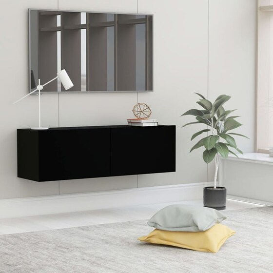 Έπιπλο Τηλεόρασης VidaXL από Μοριοσανίδα 100x30x30cm - Μαύρο image 5