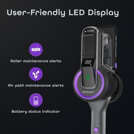ROHNSON MAMBA M26 28.8 V 0.8 L Γκρι/Μαύρο Σκούπα Stick image 9
