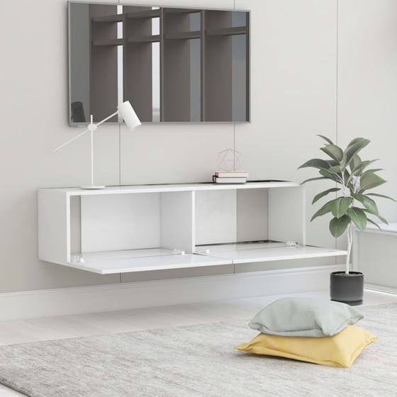 Έπιπλο Τηλεόρασης VidaXL από Μοριοσανίδα 120x30x30cm - Λευκό image 4