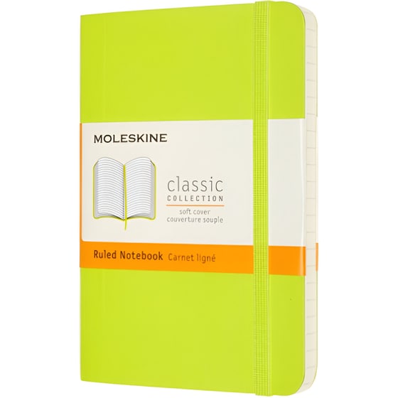 Σημειωματάριο Moleskine Leather Ριγέ Lemon Green Pocket (1 Τεμάχιο) image 0