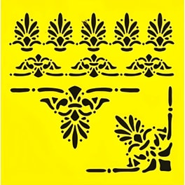 Στένσιλ Πλαστικό ITD Collection 16x16 cm Μπορντούρα