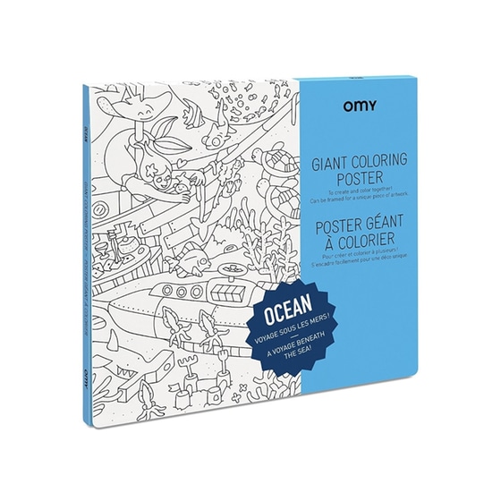 Omy, Giant Coloring Poster, Αφίσα Γίγας Για Ζωγραφική, Ocean, 3-99 Χρονών, Pos38, 1τμχ. image 0