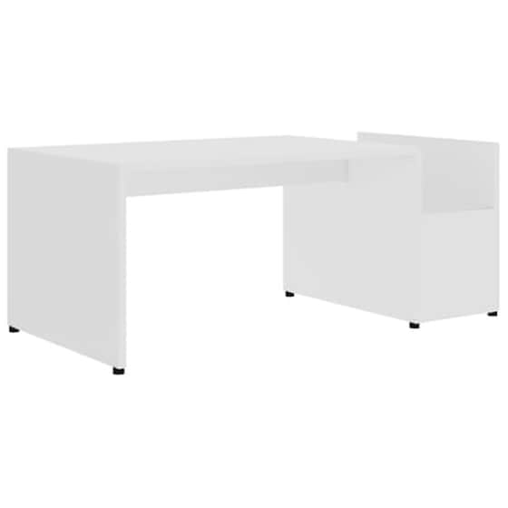 Τραπεζάκι Σαλονιού VidaXL από Μοριοσανίδα 90x45x35cm - Λευκό image 2