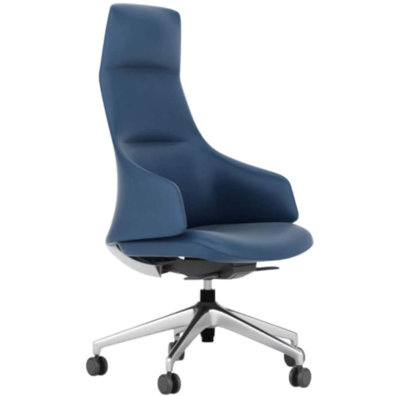 ERGOACTION Εργονομική Καρέκλα Γραφείου Antares Alessandro από Τεχνητό Δέρμα - Μπλε
