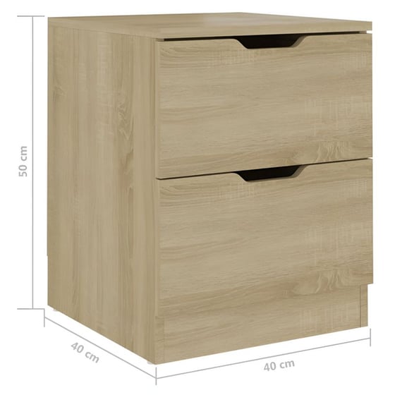 Κομοδίνο Vidaxl Από Μοριοσανίδα 2τμχ 40x40x50 cm - Sonoma Δρύς image 5