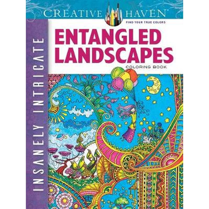 Creative Haven Insanely Intricate Entangled Landscapes Coloring Book