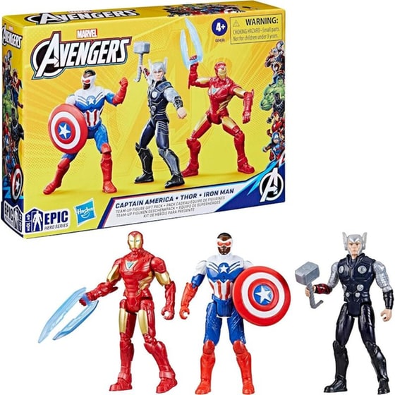 Hasbro Φιγούρες Marvel Avengers με Αξεσουάρ 3 Τμχ (10cm) image 2