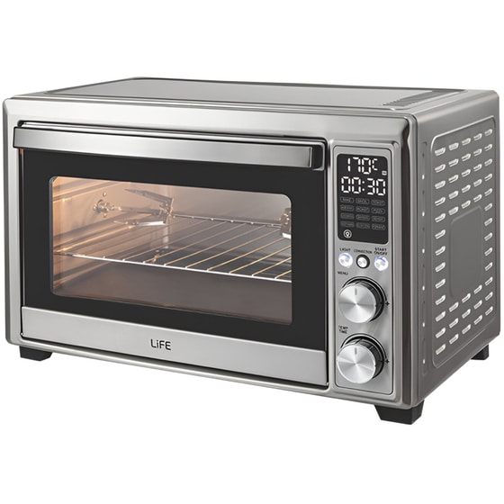 LIFE Bigoven AF 2σε1 Air Fryer Oven με Πόρτα 1800 W 30 L Ασημί Φριτέζα - Φουρνάκι Αέρος image 1