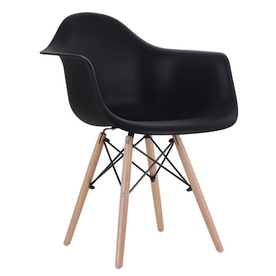 Καρέκλα Esmarket Corylus Pp 60x60x80cm - Μαύρο image 0