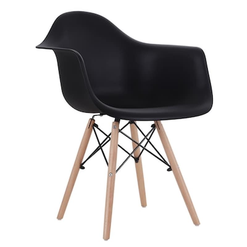 ESMARKET Καρέκλα Esmarket Corylus Pp 60x60x80cm - Μαύρο