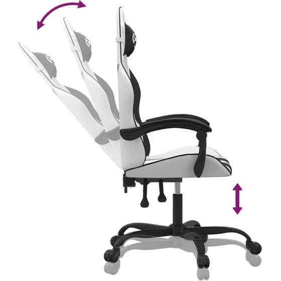 Καρέκλα Gaming VIDAXL 349601 από Τεχνητό Δέρμα - Μαύρο image 7
