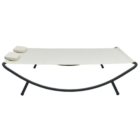 Ξαπλώστρα/ Κρεβάτι VidaXL Διπλή από Ατσάλι 200x173x45 cm - Κρεμ image 3