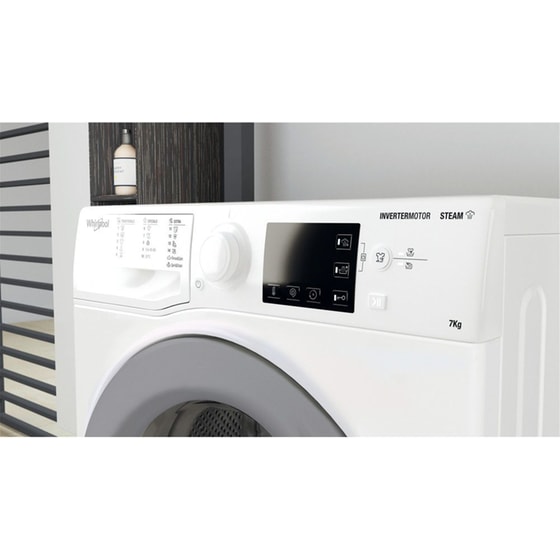 WHIRLPOOL WRSB 7259 D EU SLIM 7 kg 1.200 Στροφές Λευκό Πλυντήριο Ρούχων image 8