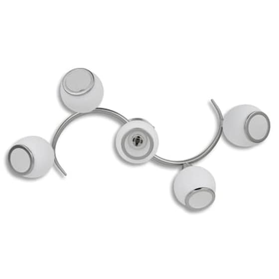 Vidaxl Φωτιστικό Οροφής Με Γυάλινα Καπέλα Σε Κυματιστή Ράγα image 4