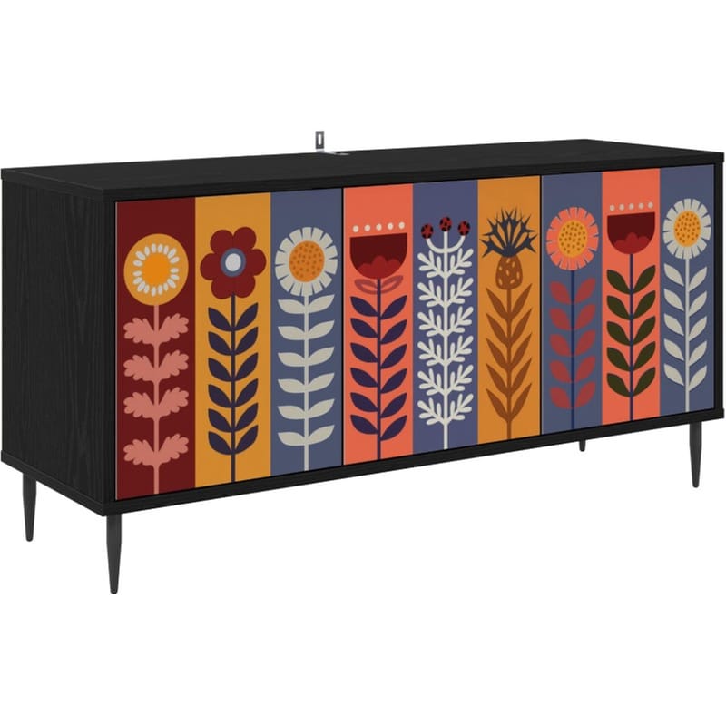 Έπιπλο Τηλεόρασης VidaXL ESSEN 102 x 33 x 51 cm - Μαύρη Δρυς