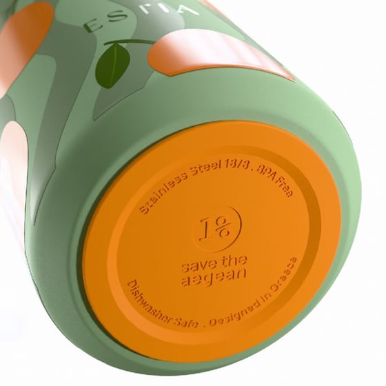 Ποτήρι Θερμός Estia Save The Aegean Lens Peach Garden 360ml image 2