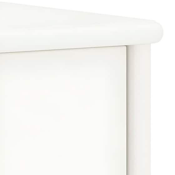 Κομοδίνο Vidaxl Από Μασίφ Ξύλο Πεύκου 35x30x40 cm - Λευκό image 4