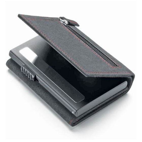 Πορτοφόλι Cactus RFID Alcantara Διπλό-Κέρμα Γκρι image 1