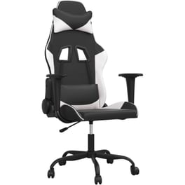 Καρέκλα Gaming VIDAXL 345404 με Ρυθμιζόμενα Μπράτσα από Τεχνητό Δέρμα - Μαύρο