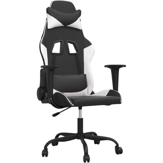 Καρέκλα Gaming VIDAXL 345404 με Ρυθμιζόμενα Μπράτσα από Τεχνητό Δέρμα - Μαύρο image 0
