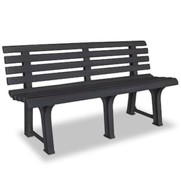 Παγκάκι Κήπου VidaXL από Πλαστικό 145.5x49x74 cm - Ανθρακί
