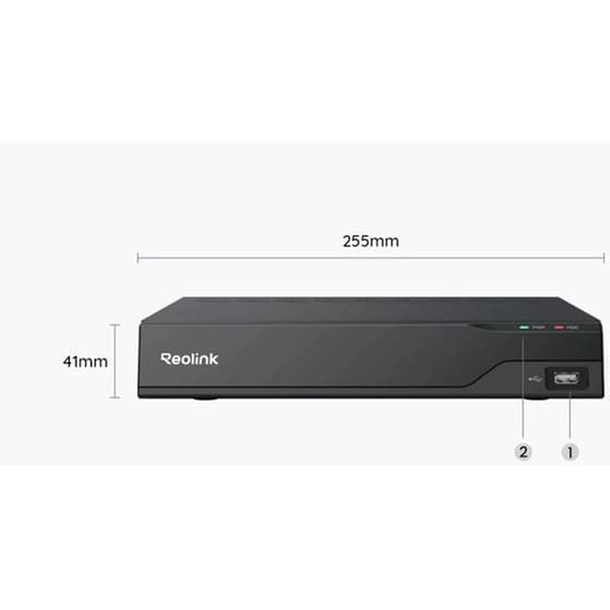 Reolink NVS8 4K 8-Channel PoE NVR με Ethernet & Απομακρυσμένη προβολή - Μαύρο image 3