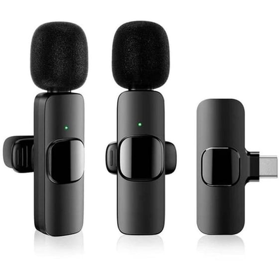 Ασύρματο Lavalier Μικρόφωνο Apexel K9 για Smartphone συμβατό με USB-C image 0