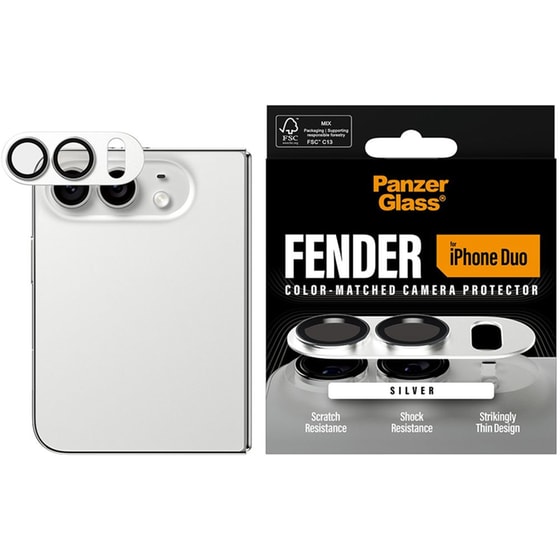 Προστατευτικό καμερών Apple iPhone Duo - PanzerGlass Fender Camera Protector - White image 2