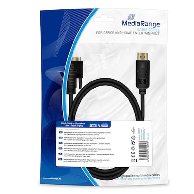 MEDIARANGE Καλώδιο MediaRange MRCS131 DVI-D male σε DisplayPort male - 2m
