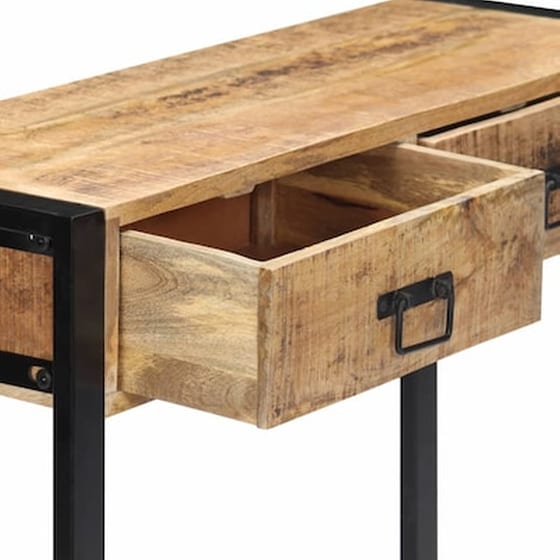 Vidaxl Τραπέζι Κονσόλα 90 X 30 X 75 Εκ. Από Μασίφ Ξύλο Μάνγκο image 5