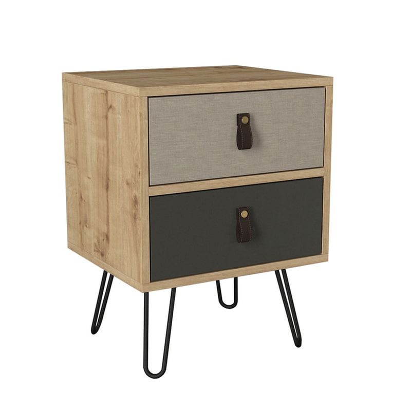 ESMARKET Κομοδίνο Esmarket Από Μελαμίνη 45x39x60 cm - Πολύχρωμο