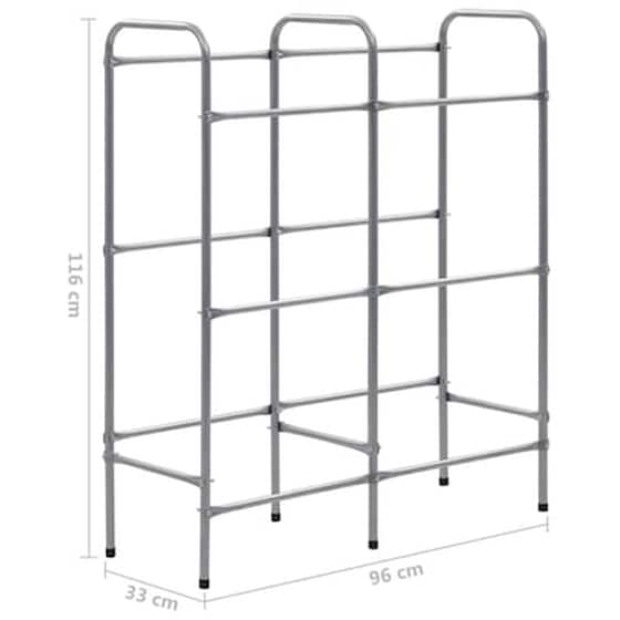 Vidaxl Σταντ Για 6 Τελάρα Αποθήκευσης Ασημί 96x33x116 Εκ. Ατσάλινο image 4