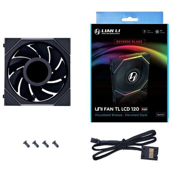 Case Fan Lian Li Uni Fan TL LCD Reverse Blade 120mm ARGB image 2
