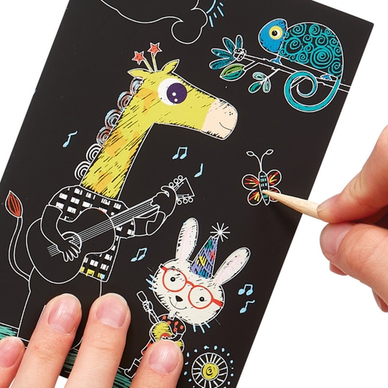 Παιχνίδι Ζωγραφικής 12 Εποχές Scratch & Scribble Safari Party image 3