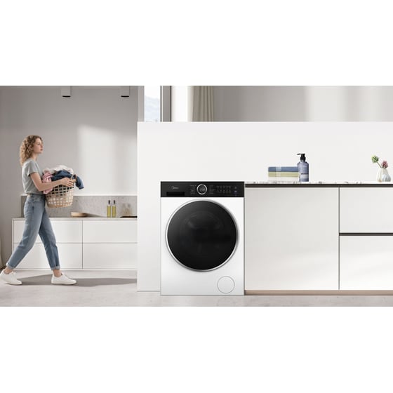 MIDEA MF205W90BA30/W-GR&nbsp;9 kg 1.400 Στροφές Λευκό Πλυντήριο Ρούχων image 9