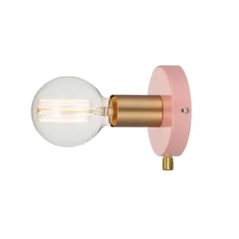 Απλίκα Τοίχου Aca Joy V36382pb Μεταλλική 12x8.5x12 cm - Μπρονζέ/Ροζ