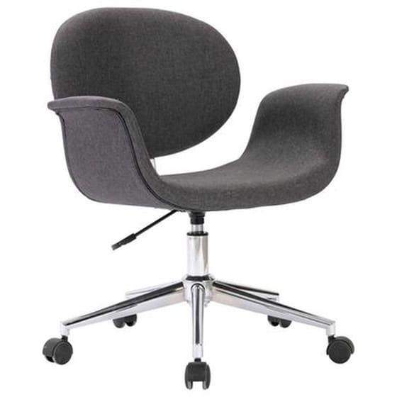 Καρέκλα Τραπεζαρίας Vidaxl Περιστρεφόμενη Υφασμάτινη - Γκρι image 0