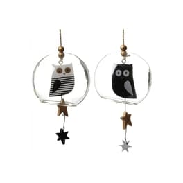 Χριστουγεννιάτικο Στολίδι Heaven Sends Κρεμαστό Γυάλινο Owl Bauble - 2 Σχέδια (1 Τεμάχιο)