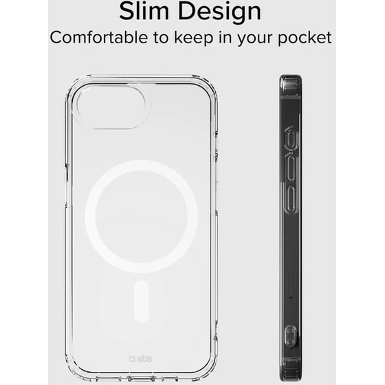 Θήκη Apple iPhone 17e / 16e - SBS Rigid Silicone MagSafe Cover - Transparent image 6