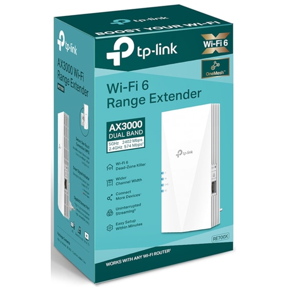 TP-Link RE700X Wi-Fi Extender Wi‑Fi 6 Dual Band (2.4 & 5 GHz) 2402Mbps image 3